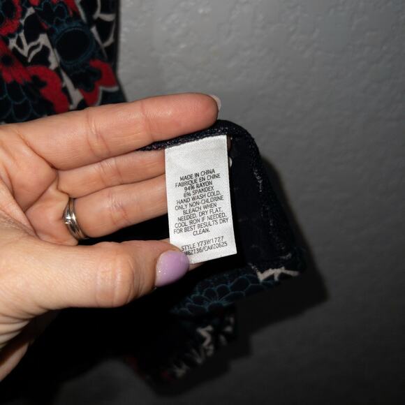 Y2K Guess Pink & Blue Floral Tie Waist Dress Size Small - Picture 6 of 7